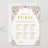 Was ist in Ihrer Purse Brautparty Game Card? Einladung (Vorderseite)