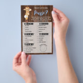 Was ist in Ihrer Purse Cowboy Baby Shower Game Car Flyer (Handgriff)