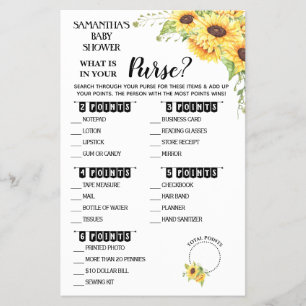 Was ist in Ihrer Purse Dusche zweisprachige Spielk Flyer