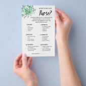 Was ist in Ihrer Purse GreenRoses Shower Game Card Flyer (Handgriff)