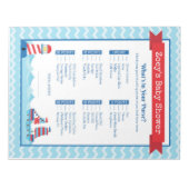 Was ist in Ihrer Purse Nautical Theme Kinderdusche Notizblock (Vorderseite)