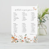 Was ist in Ihrer Purse Shower Game Card? Einladung (Stehend Vorderseite)