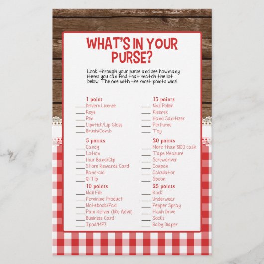 Was ist in Ihrer Tasche - Red Baby Q (Vorderseite)