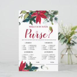 Was ist in Purse Christmas Poinsettia Bridal Game?