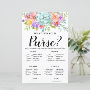 Was ist in Purse Pink Blues Bridal Game?
