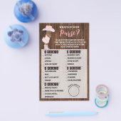 Was ist in Pursuit OM Cowgirl Baby Shower Game Car Flyer (Einzeln)
