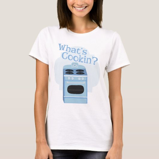 Was ist Kochen Spaß Retro Oven Illustration Art T-Shirt (Vorderseite)