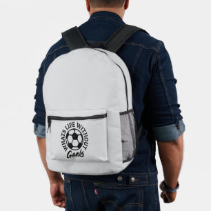Was ist Leben ohne Ziele – Motivierender Minimalis Bedruckter Rucksack