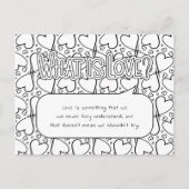 Was ist Liebe Coloring? Postkarte (Vorderseite)