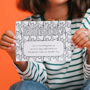 Was ist Liebe Coloring? Postkarte