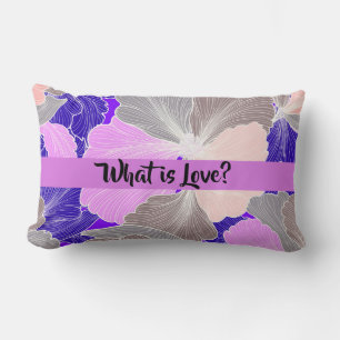 Was ist Liebe? Reversible Pastell Fan Leaf Kissen