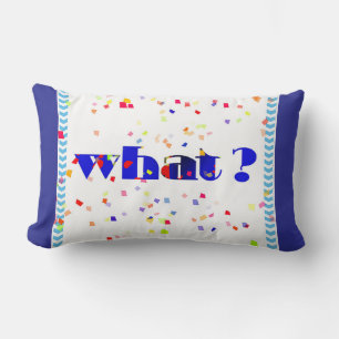 WAS IST! Logo Decorator Lumbar Kissen
