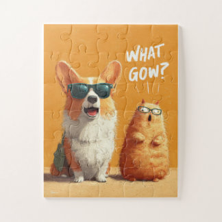 Was ist los? Corgi & Hamster Puzzle