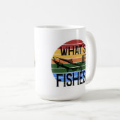 Was ist los Fische Funny Fishing Kaffeetasse (VorderseiteRechts)