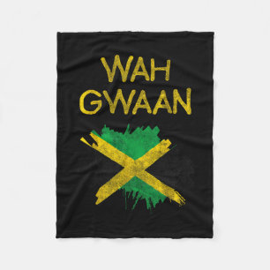 Was ist los Jamaika-Flagge jamaikanischer Stolz Re Fleecedecke