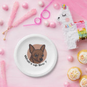 Was ist los mit Chihuahua, ein lustiger Zitat-Hund Pappteller (Party)