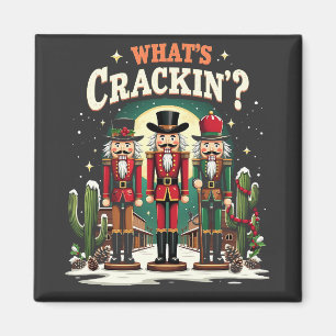 Was ist los Nussknacker Kaktus Weihnachten Lustig Magnet