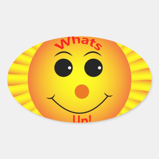 Was ist los! ovaler aufkleber (Vorderseite)