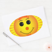 Was ist los! ovaler aufkleber (Umschlag)