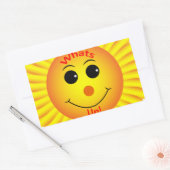 Was ist los! rechteckiger aufkleber (Umschlag)