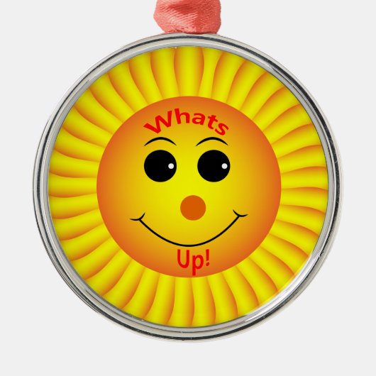 Was ist los! silbernes ornament (Vorne)