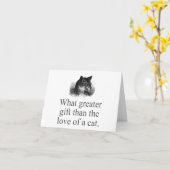 Was ist mehr als die Liebe einer Katze? Karte (Gelbe Blume)