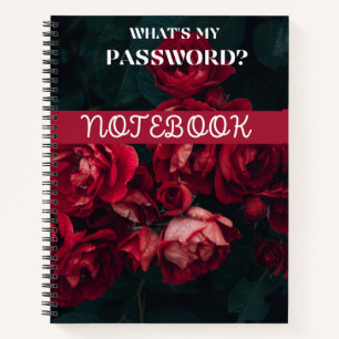 Was ist mein Passwort? Notebook mit 8,5 Zoll x 11 Notizblock