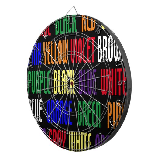 Was ist meine Farbe? Dartscheibe (Vorderseite rechts)