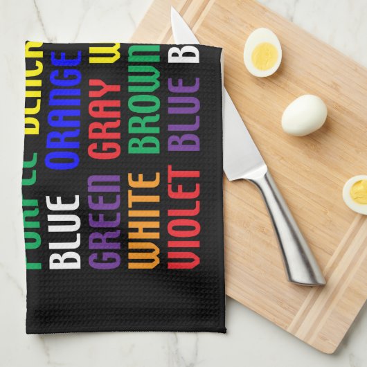 Was ist meine Farbe? Geschirrtuch (Viertel Falte)