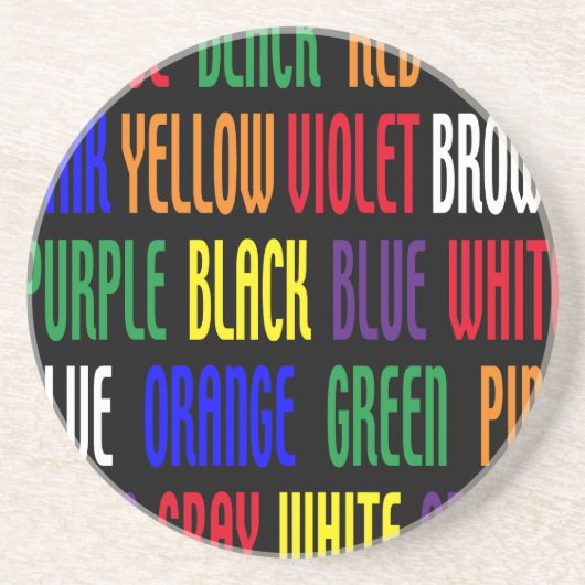 Was ist meine Farbe? Getränkeuntersetzer (Vorne)