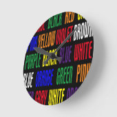 Was ist meine Farbe? Runde Wanduhr (Winkel)