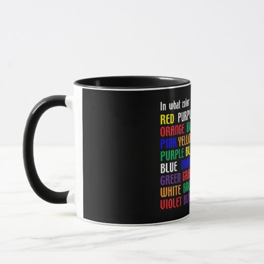Was ist meine Farbe? Tasse (Links)
