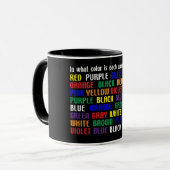 Was ist meine Farbe? Tasse (Vorderseite Links)