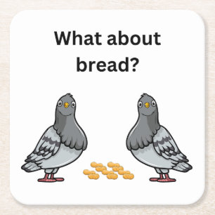 Was ist mit Brot? Rechteckiger Pappuntersetzer