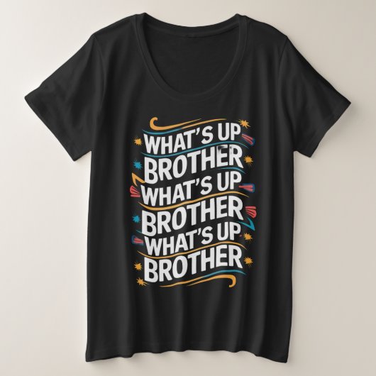 Was ist mit dem Bruder (D)? Große Größe T-Shirt (Design vorne)
