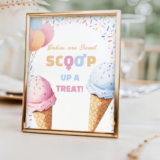 Was ist mit dem Eis-Geschlechtsenthüllungs-Dessert Poster