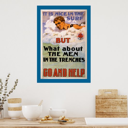 Was ist mit den Männern in den Trenches (Grenze) Poster (Küche)