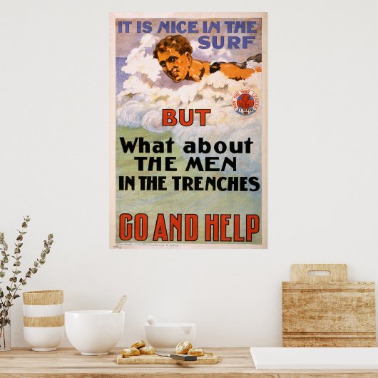 Was ist mit den Männern in den Trenches (Leinwand) Poster (Küche)