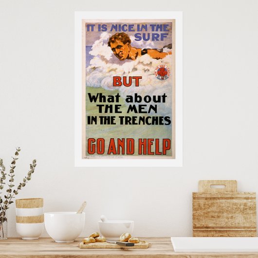 Was ist mit den Männern in den Trenches (weiß) Poster (Küche)