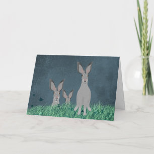 Was ist mit der Rabbits-Grußkarte? Karte
