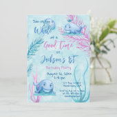 Was ist mit einer guten Einladung zum 1. Geburtsta (Stehend Vorderseite)