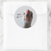 Was ist mit Hen-Aufkleber? Runder Aufkleber (Tasche)