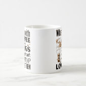 Was ist mit Kaffee und Möpsen kann ich nicht aufha Kaffeetasse (Mittel)