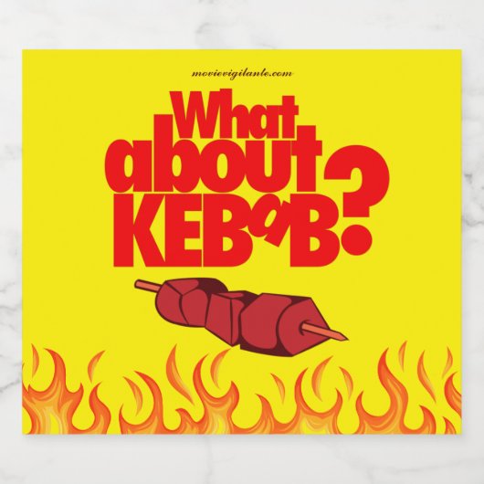 Was ist mit Kebab? Skewered Meat Bierflaschenetikett (Einzelnes Label)