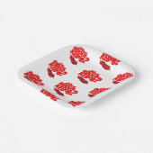 Was ist mit Kebab? Skewered Meat Pappteller (Gewinkelt)