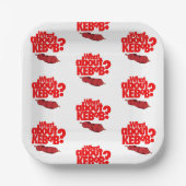 Was ist mit Kebab? Skewered Meat Pappteller (Vorderseite)