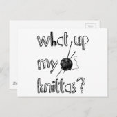Was ist mit meinem Knitta? Postkarte (Vorne/Hinten)