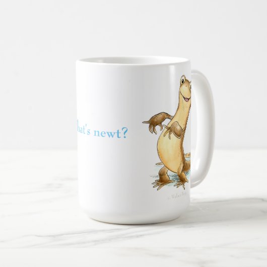 "Was ist Newt?" Salamander-Tasse Kaffeetasse (VorderseiteRechts)