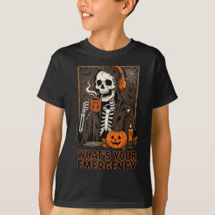 Was ist Notfall-Halloween-Skelett-911-Dispatcher T-Shirt