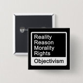 Was ist Objectivism? Knopf Button (Vorne & Hinten)
